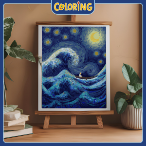 Tranh Trừu Tượng Số Hóa Phong Cách VanGogh