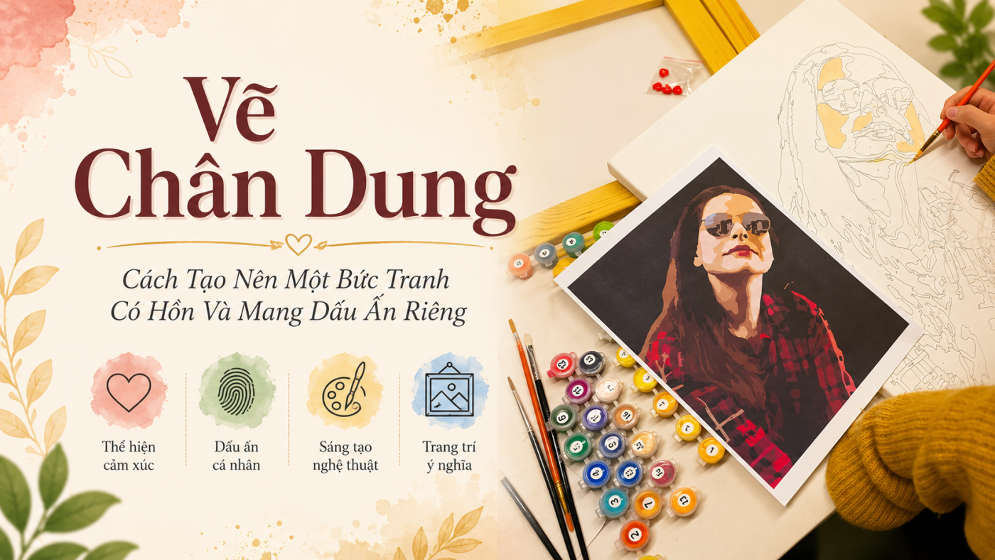 vẽ tranh chân dung số hóa đơn giản