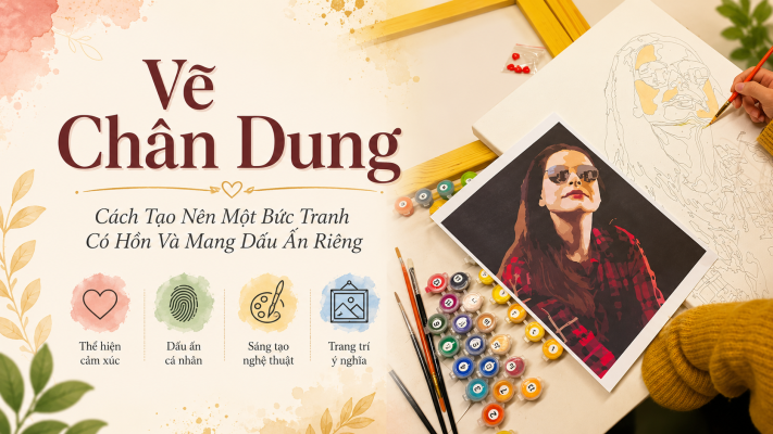vẽ tranh chân dung số hóa đơn giản