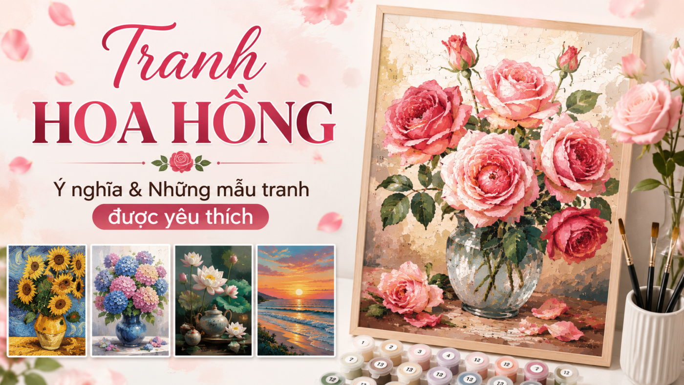 tranh hoa hồng